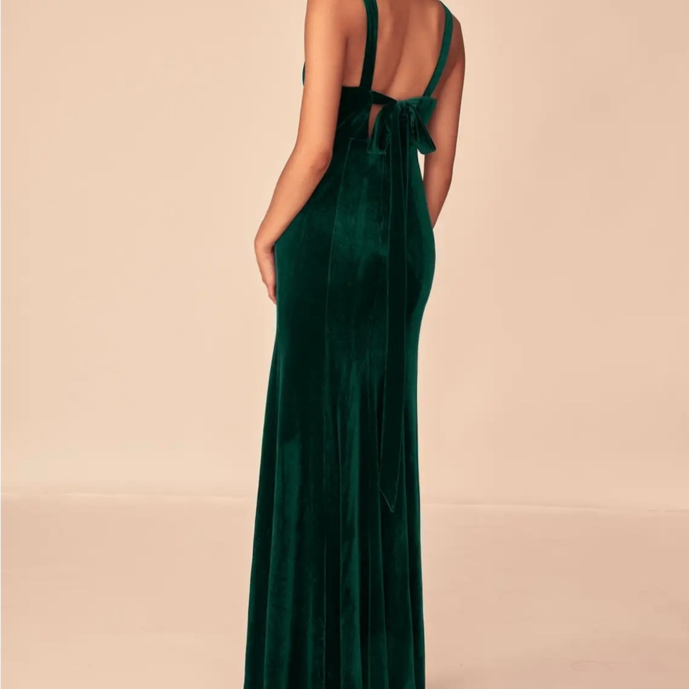 Azazie velvet formal dress